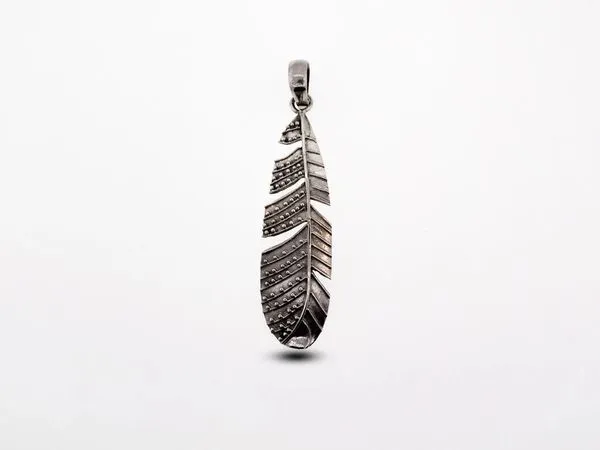 Rustic Feather Pendant