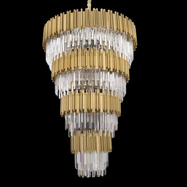 Rylight 30/35/58-Light Extra Large Round Crystal Chandelier in Polished Nickel/Brass Finish