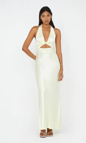 SABIA TWIST DRESS - ICE YELLOW