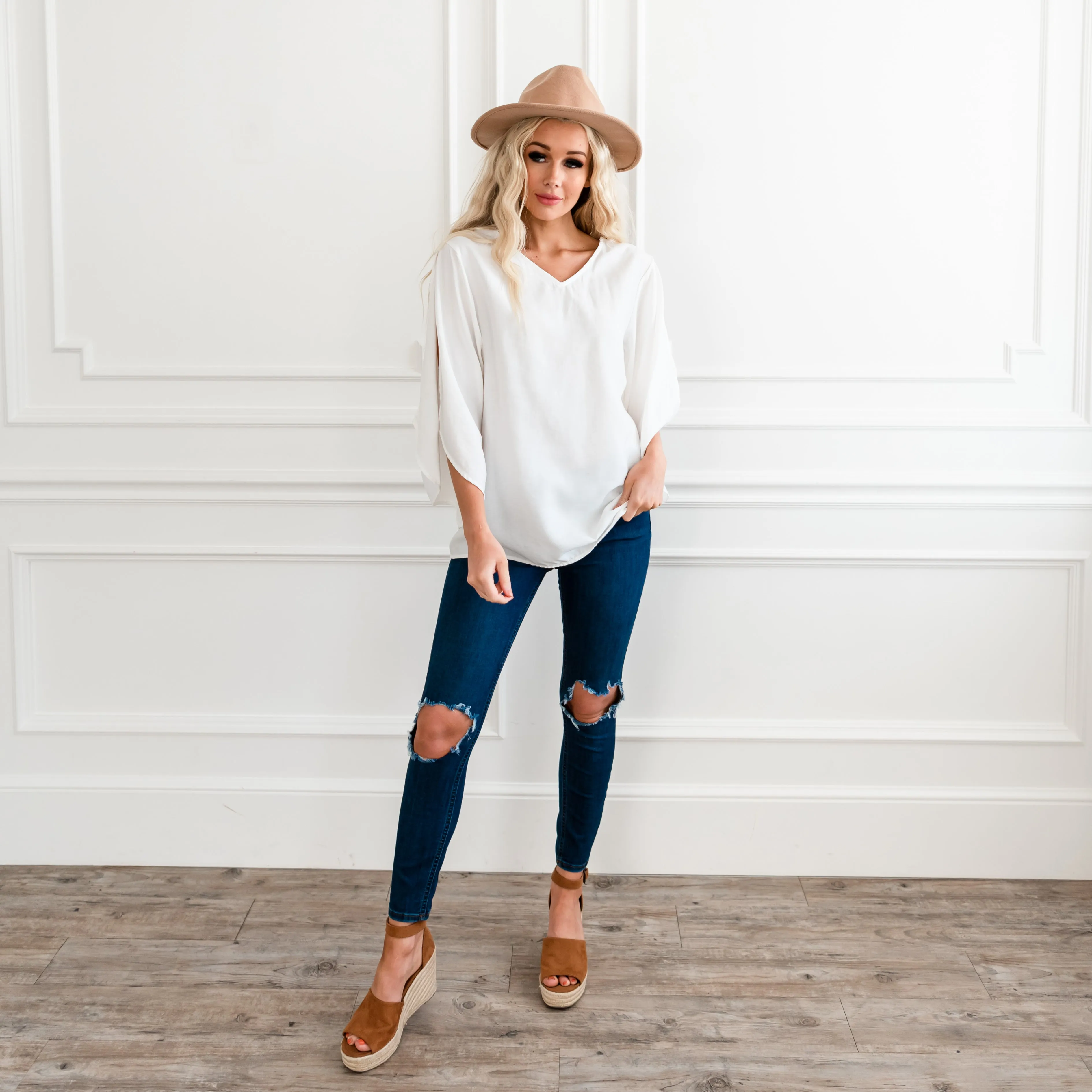 Sealed With A Bow Blouse - White