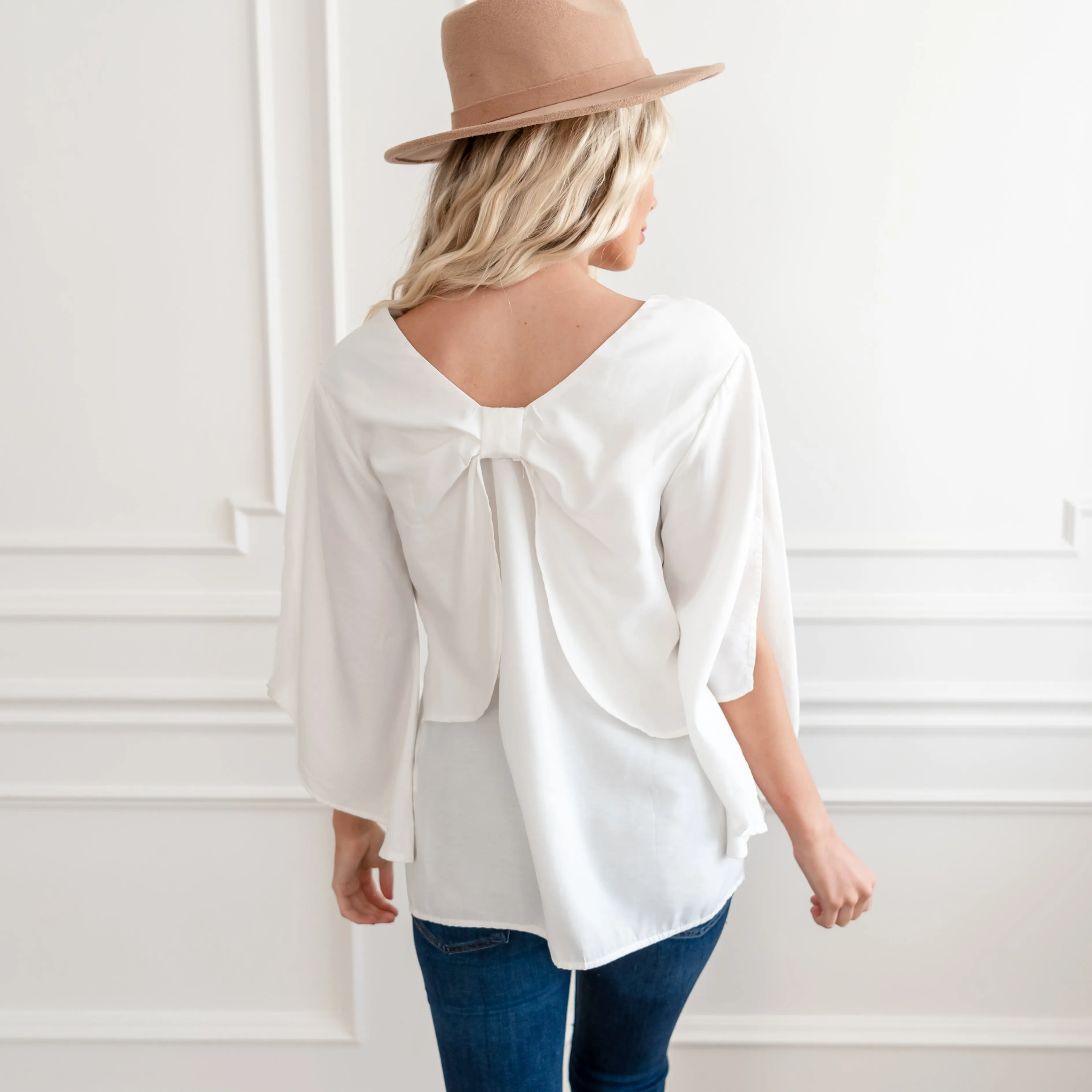 Sealed With A Bow Blouse - White