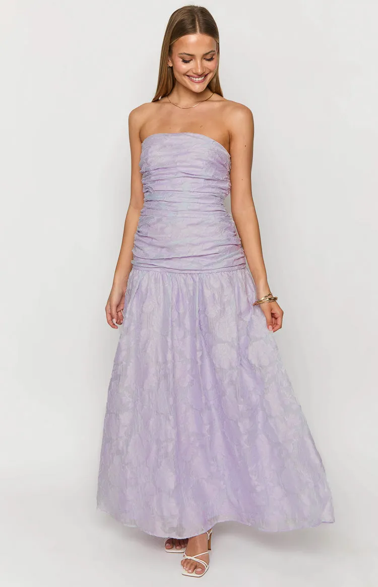 Sinclair Lilac Strapless Maxi Dress