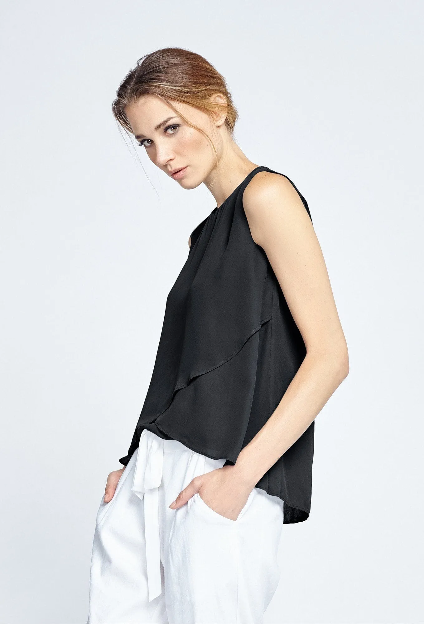 Sleeveless Layered Top