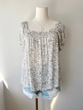 Smocked Floral Blouse (FINAL SALE)