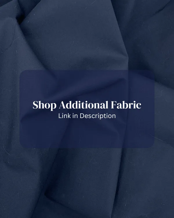 Smocked Shirred Fabric in Dark Blue Chambray | 3/4 Yd x 42"