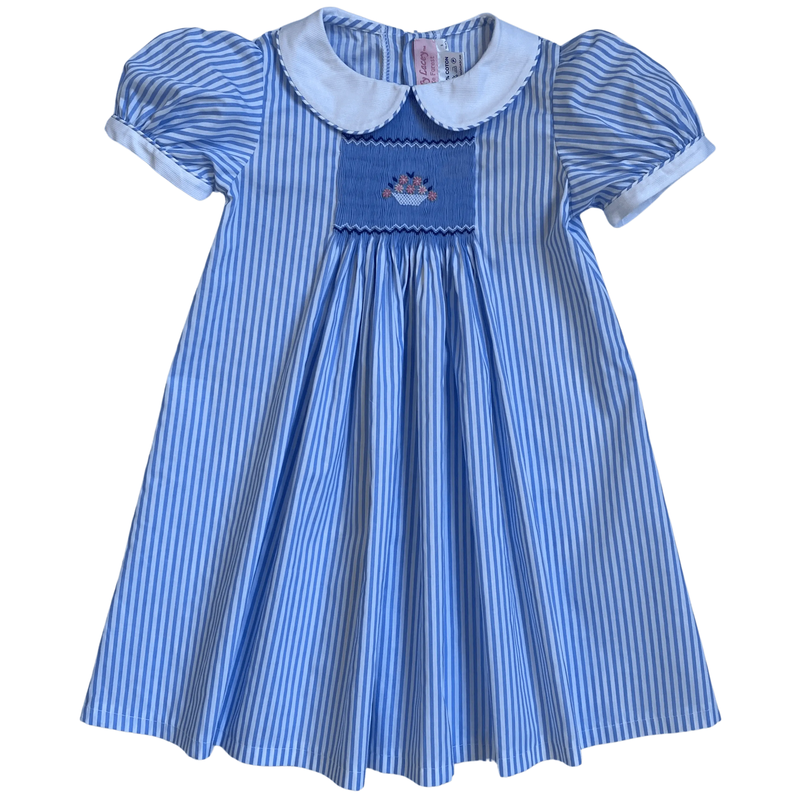 Smocked Striped Basket  Dress