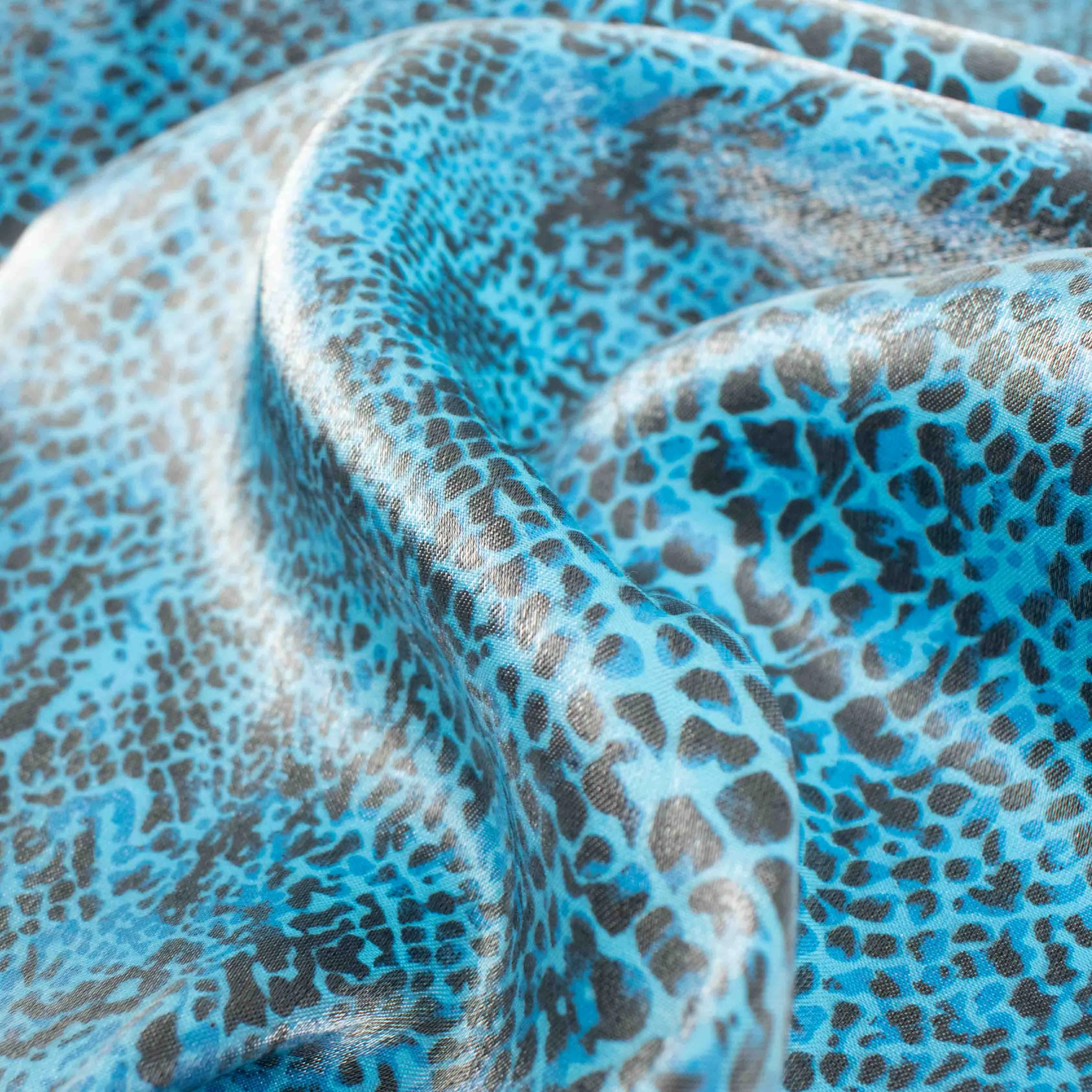 Snake Skin Printed Liquid Satin