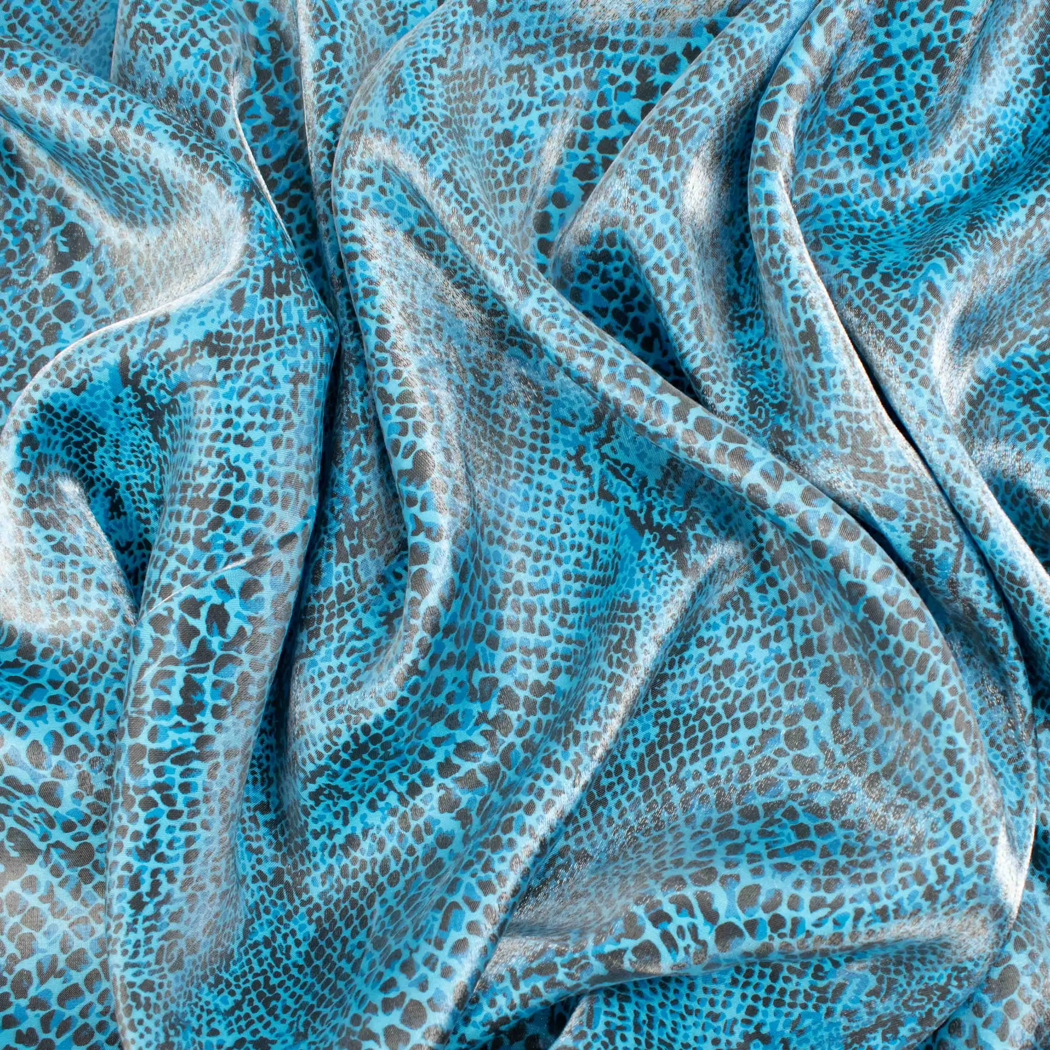 Snake Skin Printed Liquid Satin