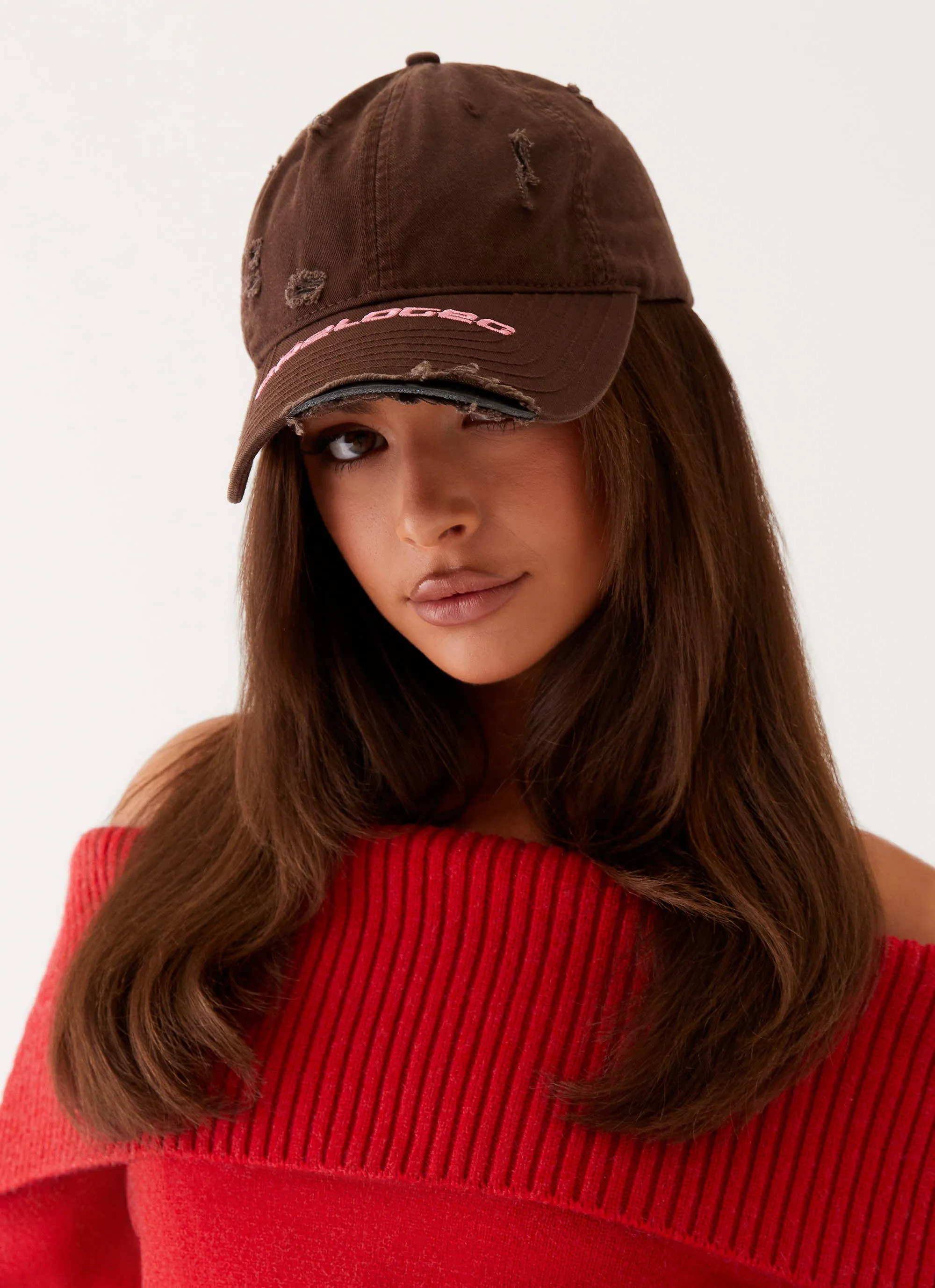 Sucker Frayed Baseball Cap - Brown