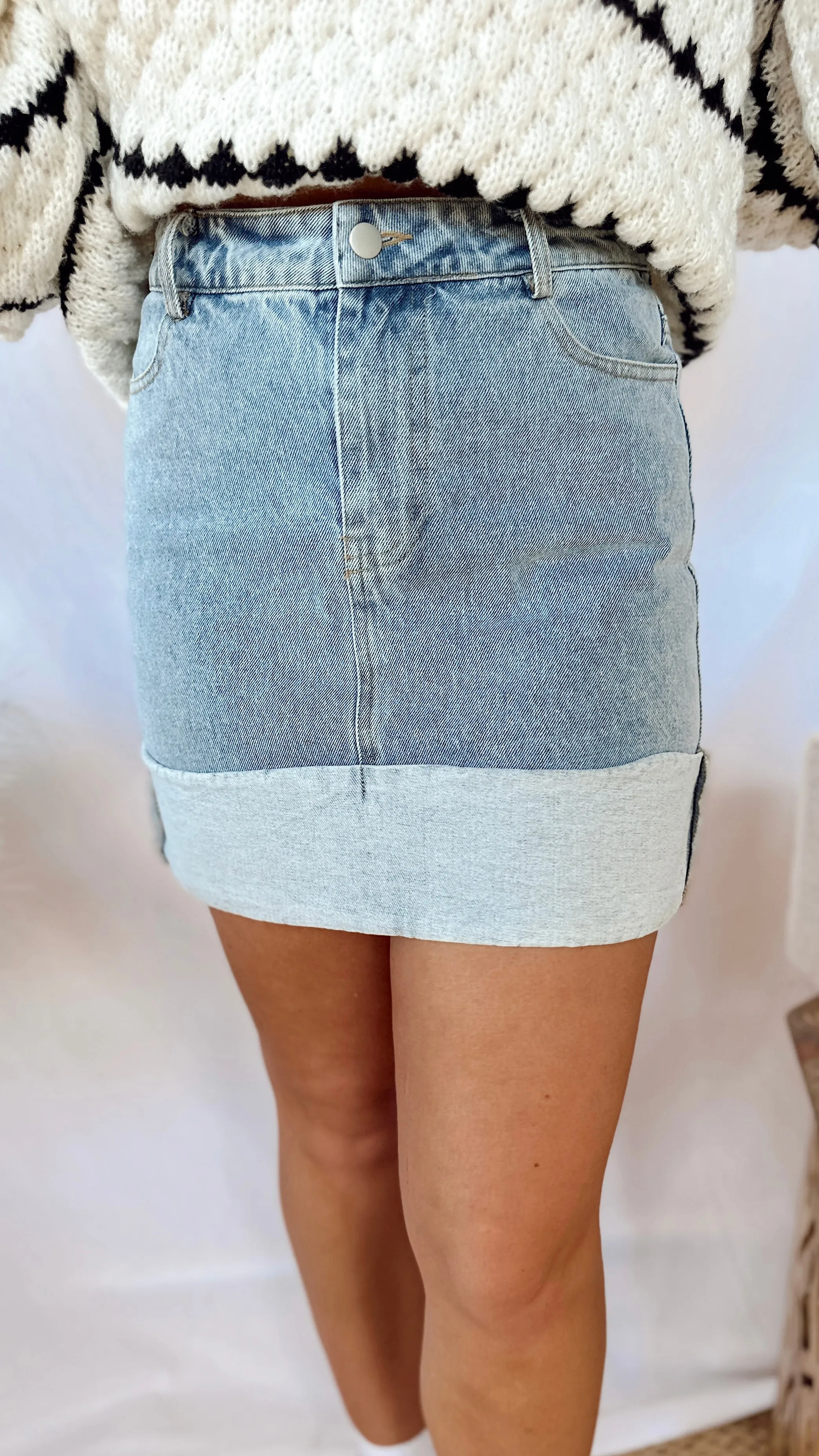 The Needed Denim Skirt