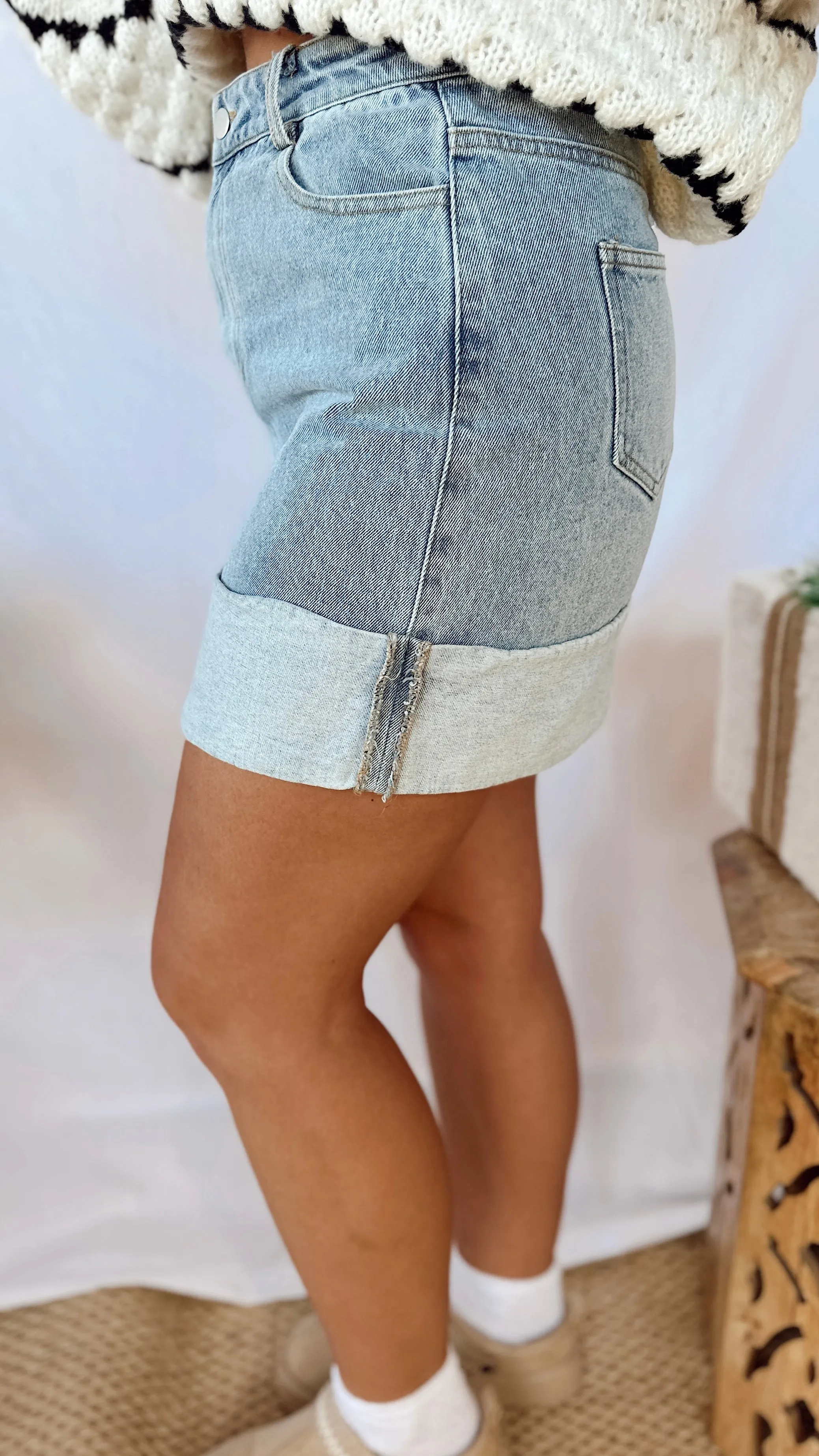 The Needed Denim Skirt