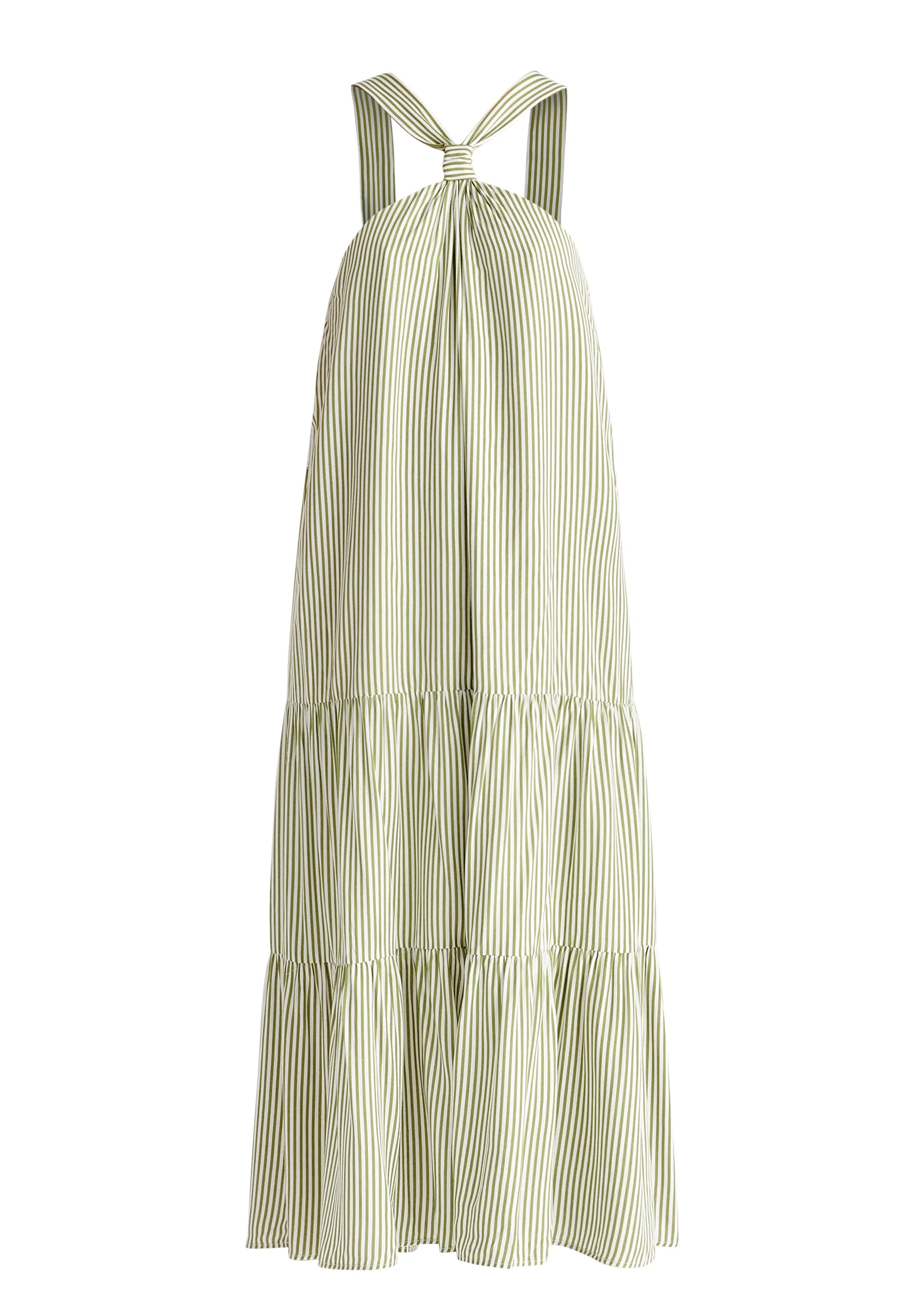 Tiered Halterneck Maxi Dress