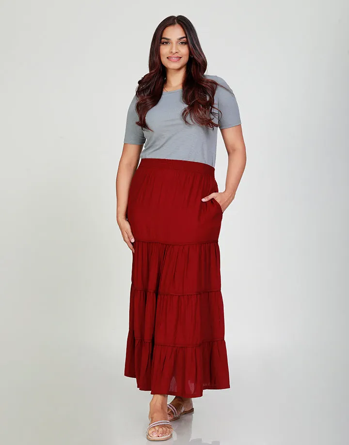 Tiered Maxi Skirt