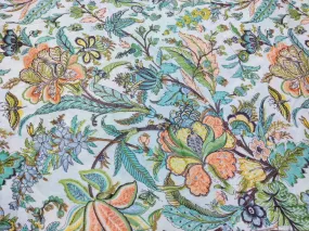 Tropical Wild Flora Voile Fabric Width 44 inches Fabric per meter