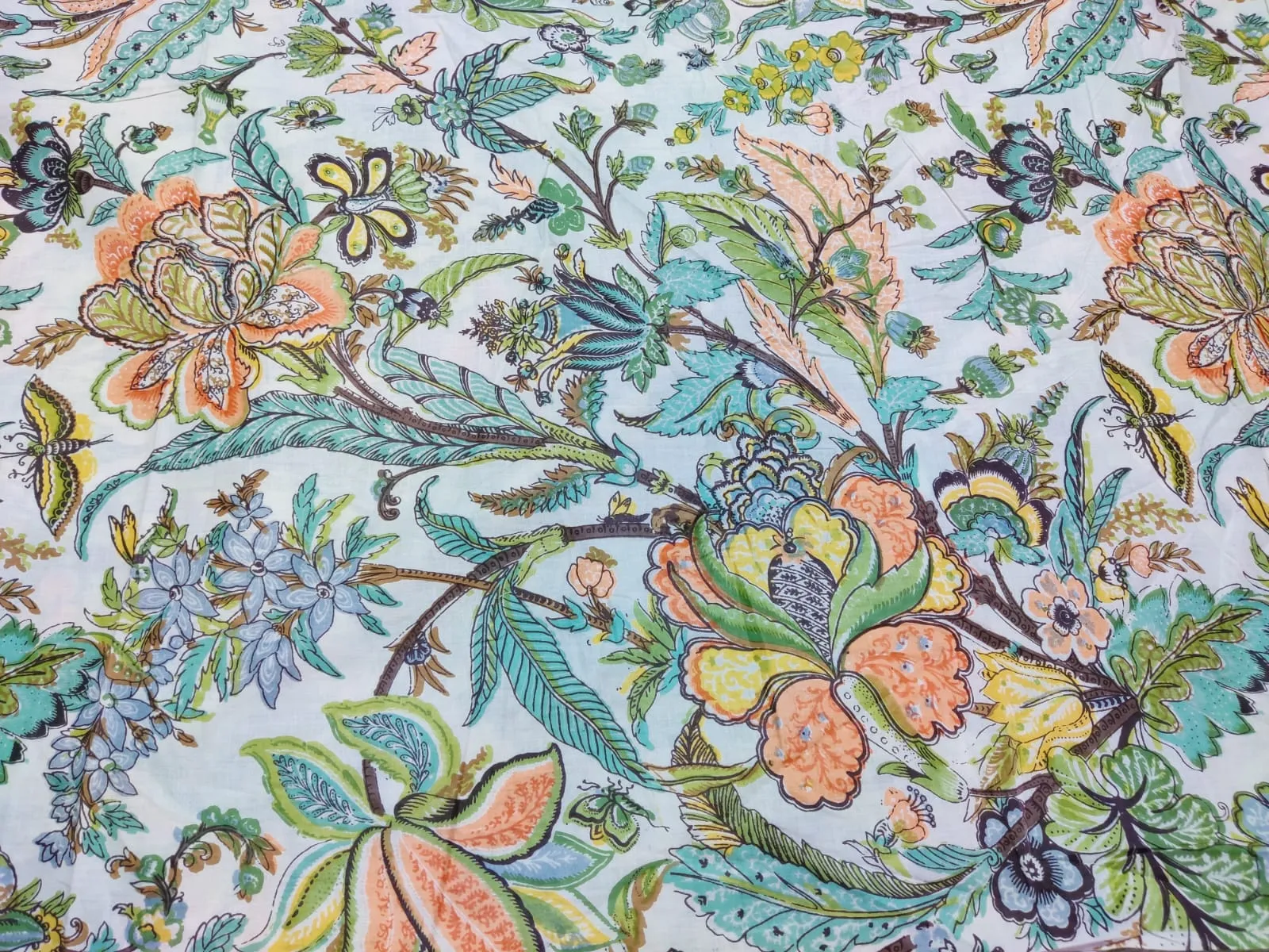 Tropical Wild Flora Voile Fabric Width 44 inches Fabric per meter