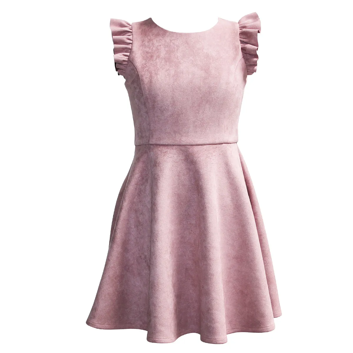 Tween Ruffle Shoulder Skater Dress