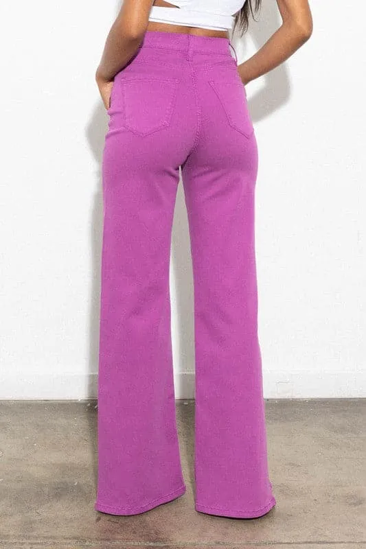 Win Win Wide Leg Purple Pants