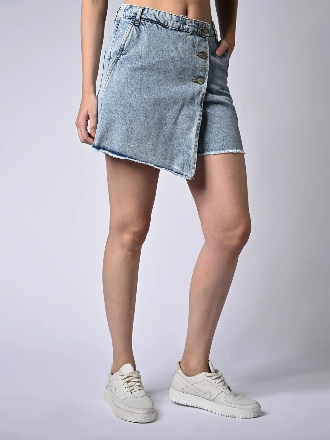 Women High Rise Skinny Fit Skorts / Skirts