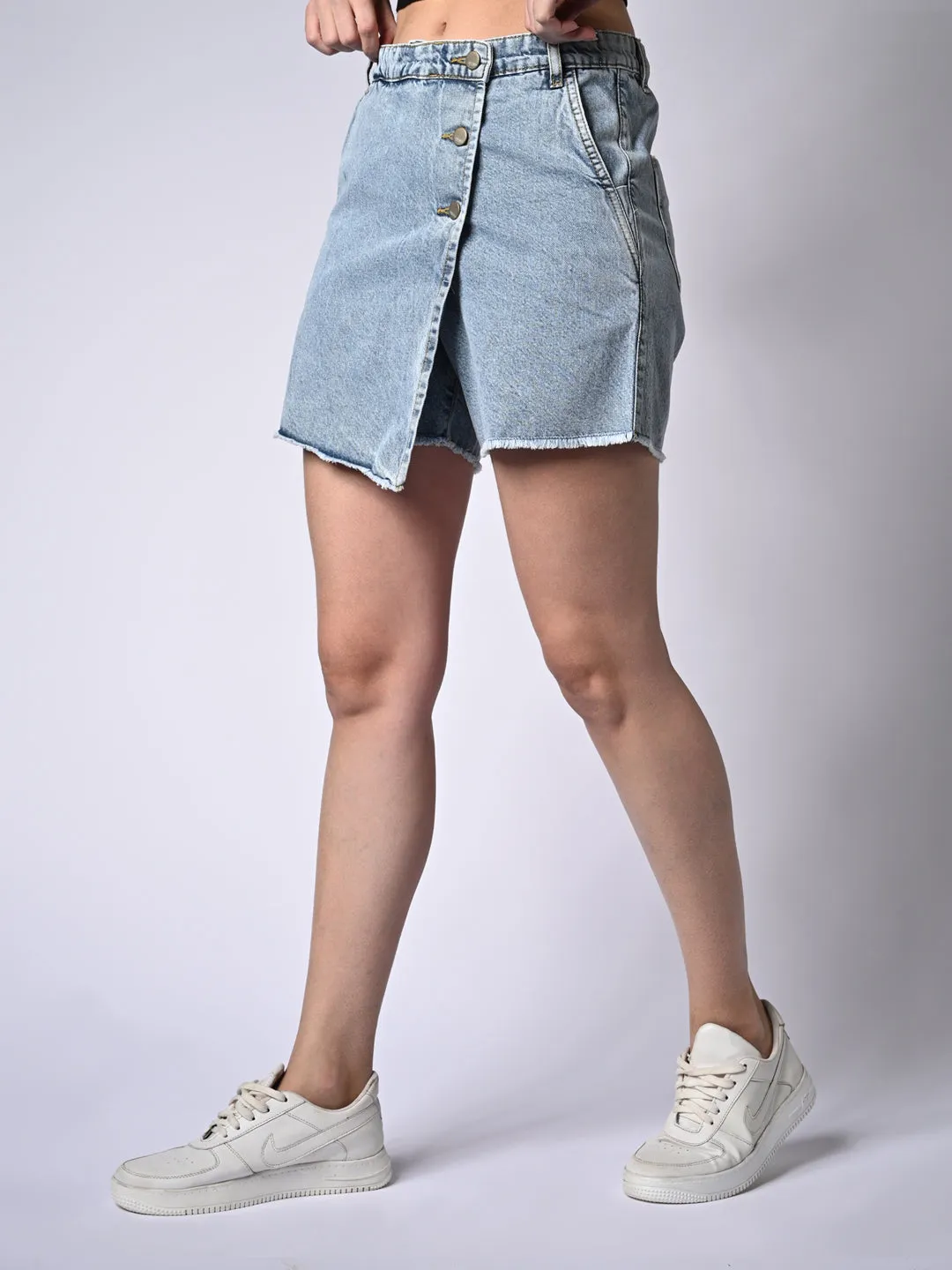 Women High Rise Skinny Fit Skorts / Skirts