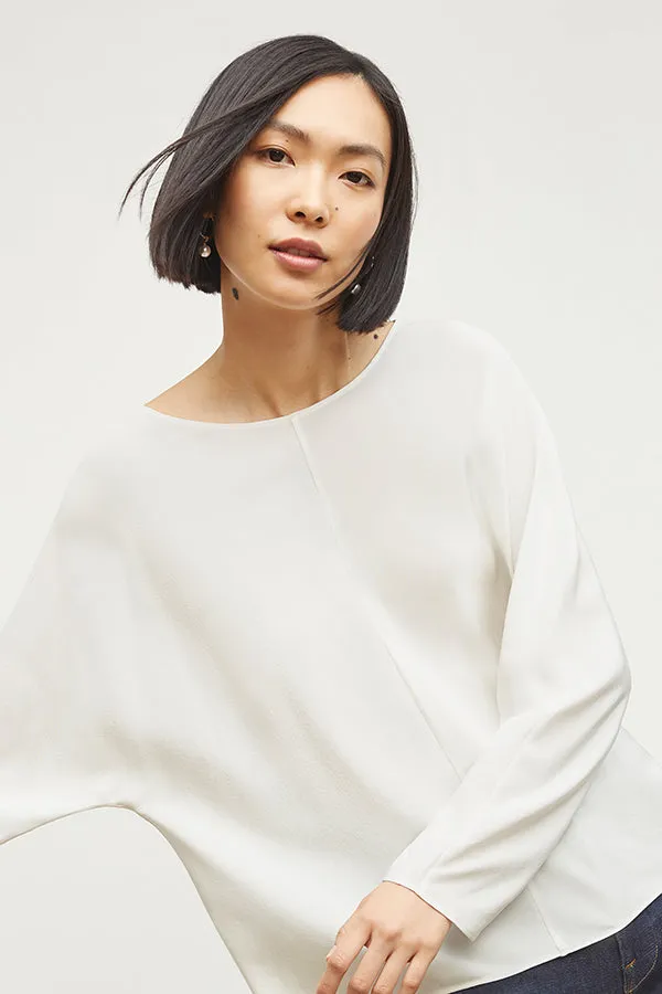 Wren Top - Washable Silk :: Ivory