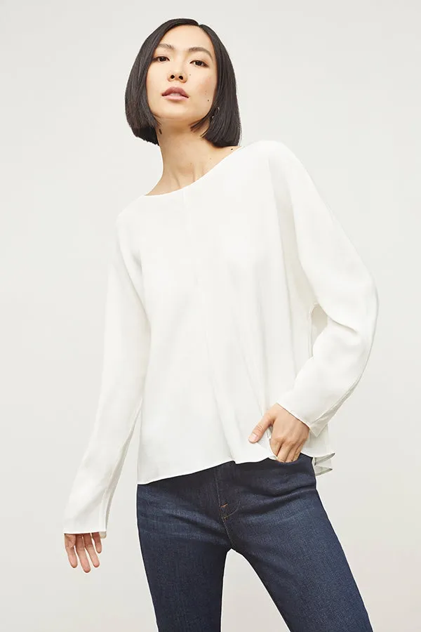 Wren Top - Washable Silk :: Ivory