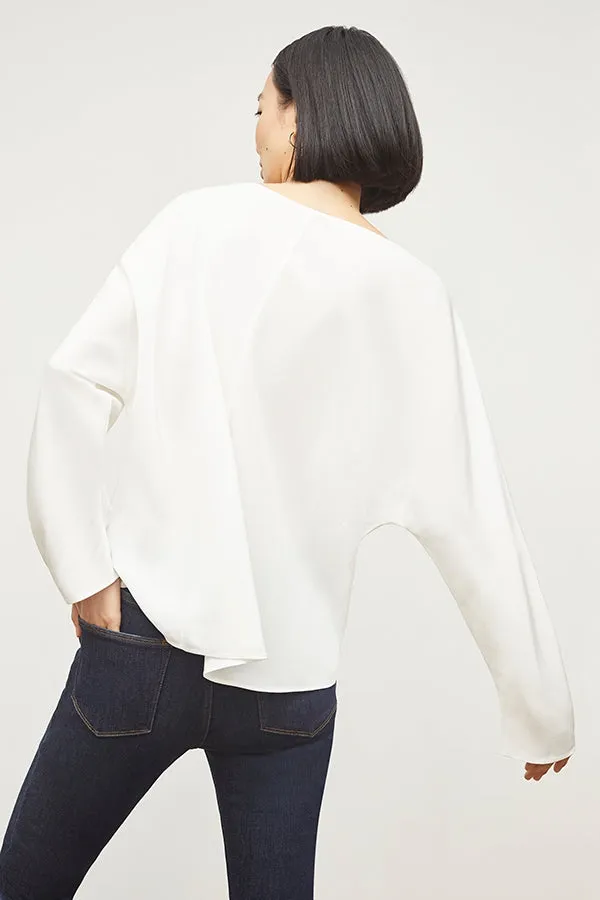 Wren Top - Washable Silk :: Ivory